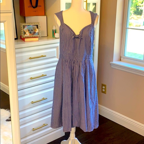 Blue & white striped sundress - Picture 1 of 4